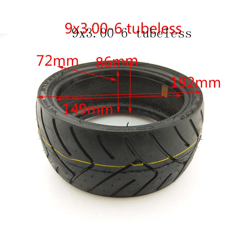 Вакуумные бескамерные шины 9X3.00-6 вакуумные 10 дюймов для электрических скутеров