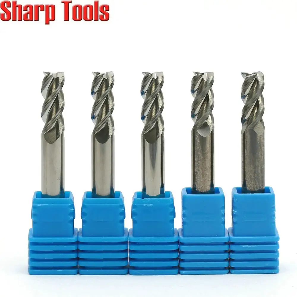 売却 8 × 40 × 150 ミリメートル 3 フルートタングステン超硬ソリッドエンドミルcnc Alumunium金属 5pcスパイラルルーターカッターアルミフライス工具