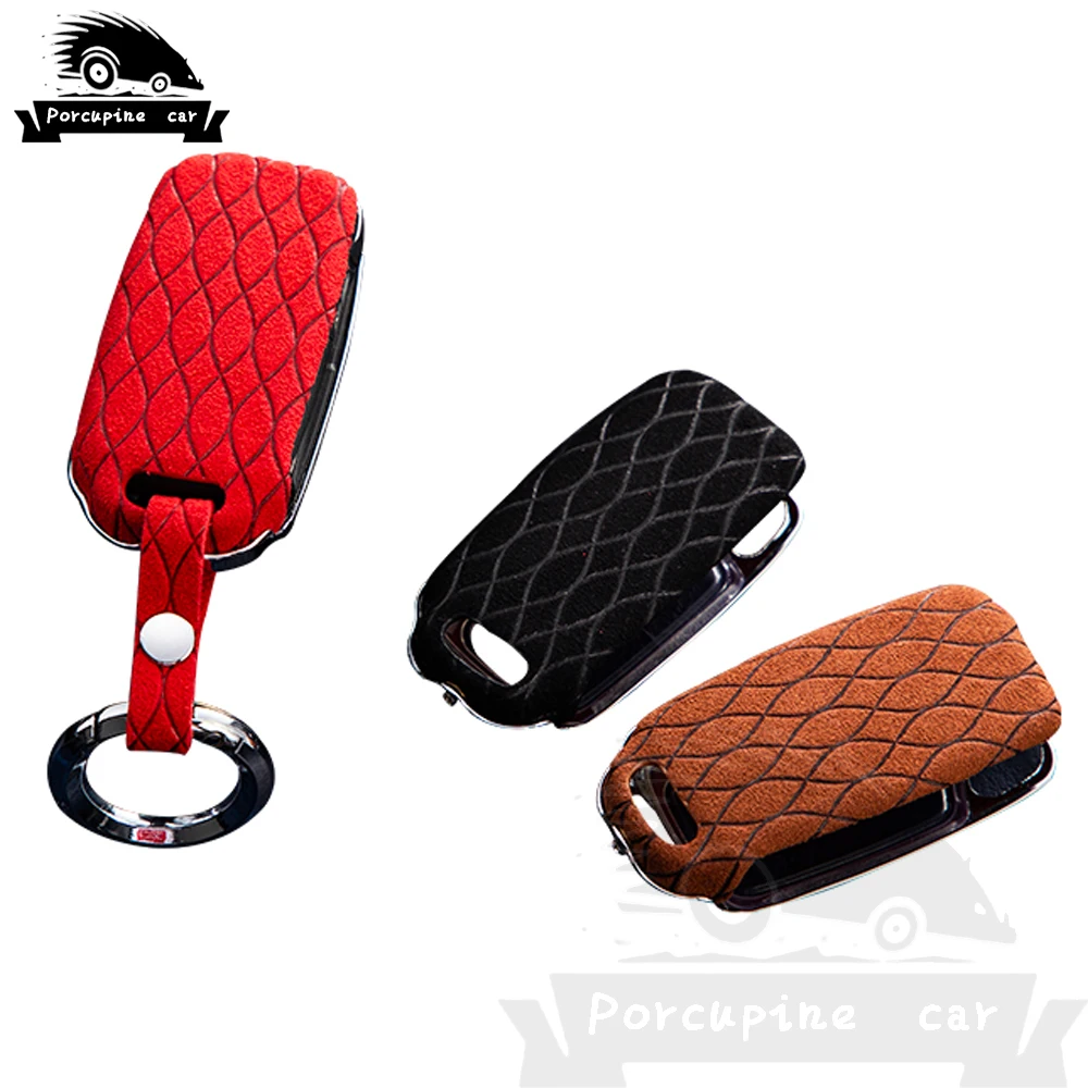 

Suede leather + TPU Car Key Case For Volkswagen For VW Passat Golf Jetta Bora Polo Sagitar Tiguan New Auto Key Cover keyless