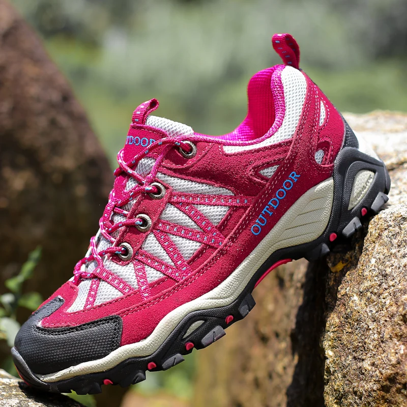 

Women Hiking Shoes Outdoor Wear-resistant Trekking Travel Shoes For Women Men Mountain Climbing Brand Designer Walking Sneakers