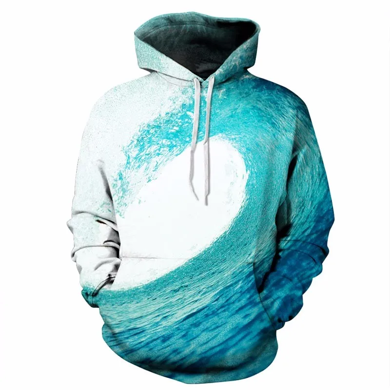

Hot Sell Sea Waves Sweatshirt Men/Women 3d Hoodies Print Blue Waves Hooded Hoody Brand Hoodies Tracksuits Tops