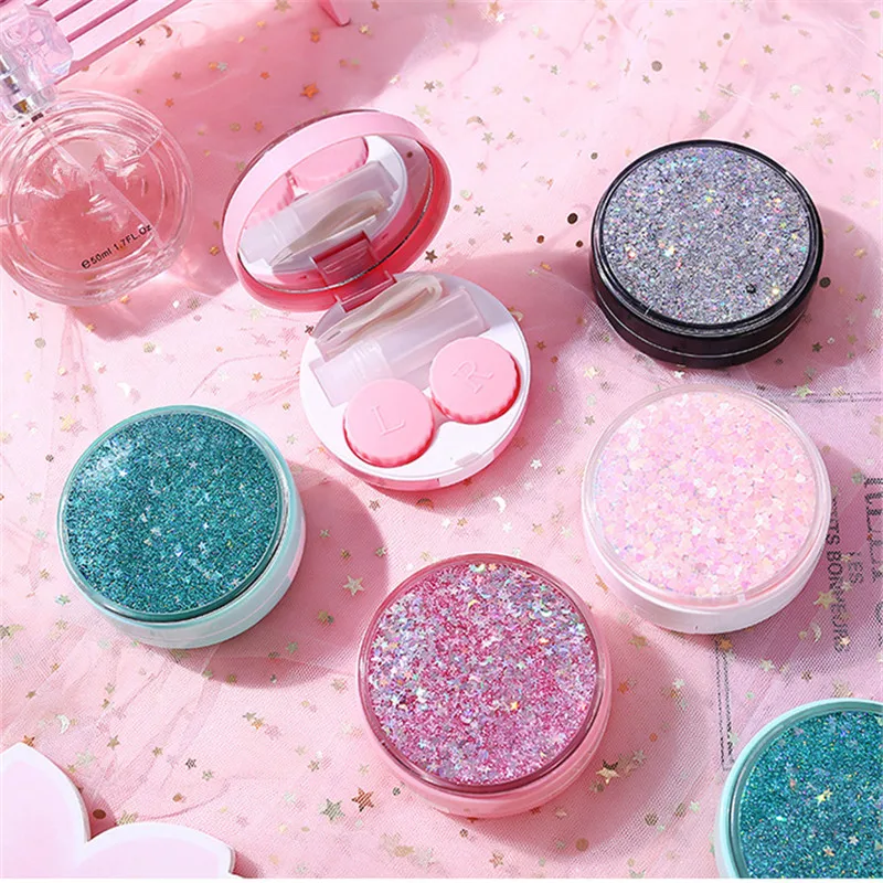 Чехол для контактных линз близорукости с изображением девушки | Аксессуары