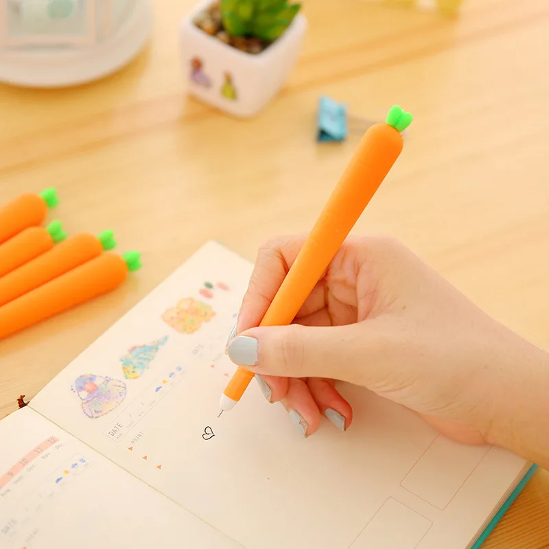 1pcs Kawaii Daucus Carota Highlighter Students Highlighters Marker Brush Pens Pastel Markers Watercolor Fluorescent Pen Drawing - купить по