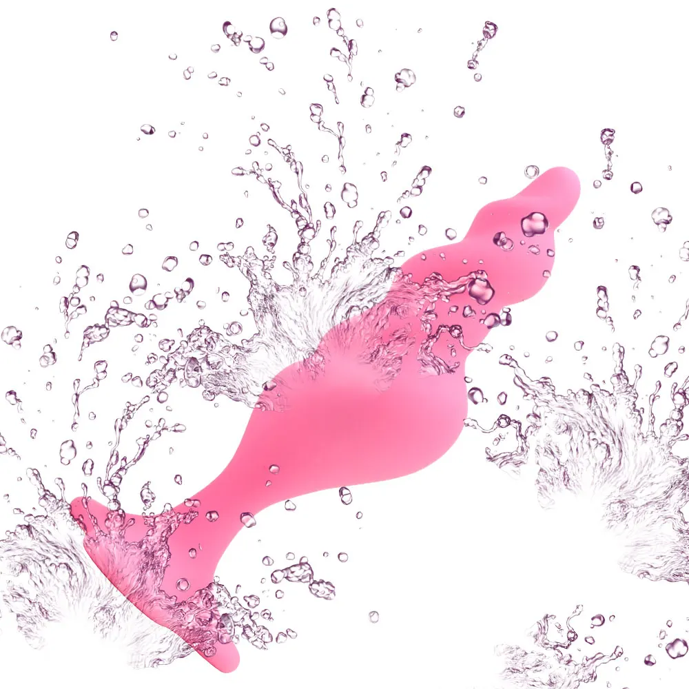 Силиконовый массажер простаты IKOKY анальная пробка с нитью анальный