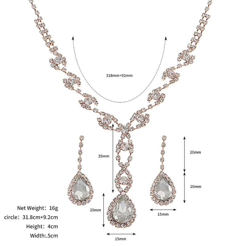 Комплект Украшений С Кристаллами Miallo Для Женщин Элегантное Свадебное Ожерелье И