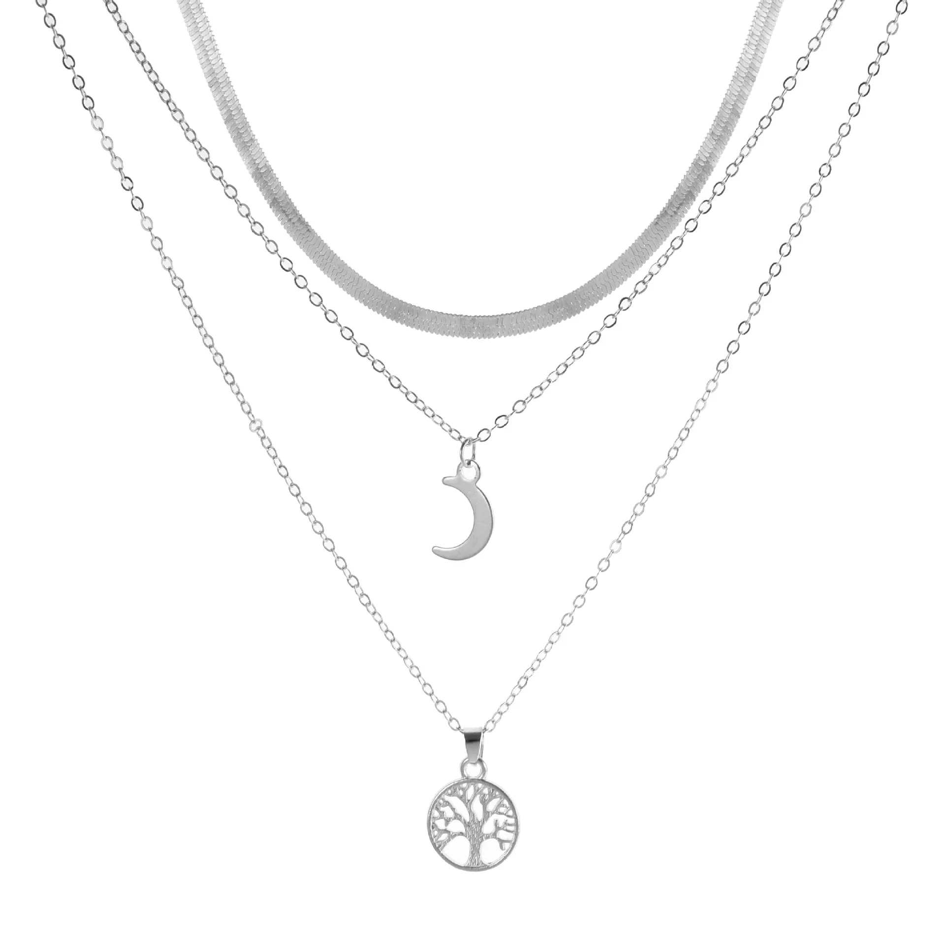 Популярное модное ожерелье для девочек Новинка Многослойное с подвеской в виде