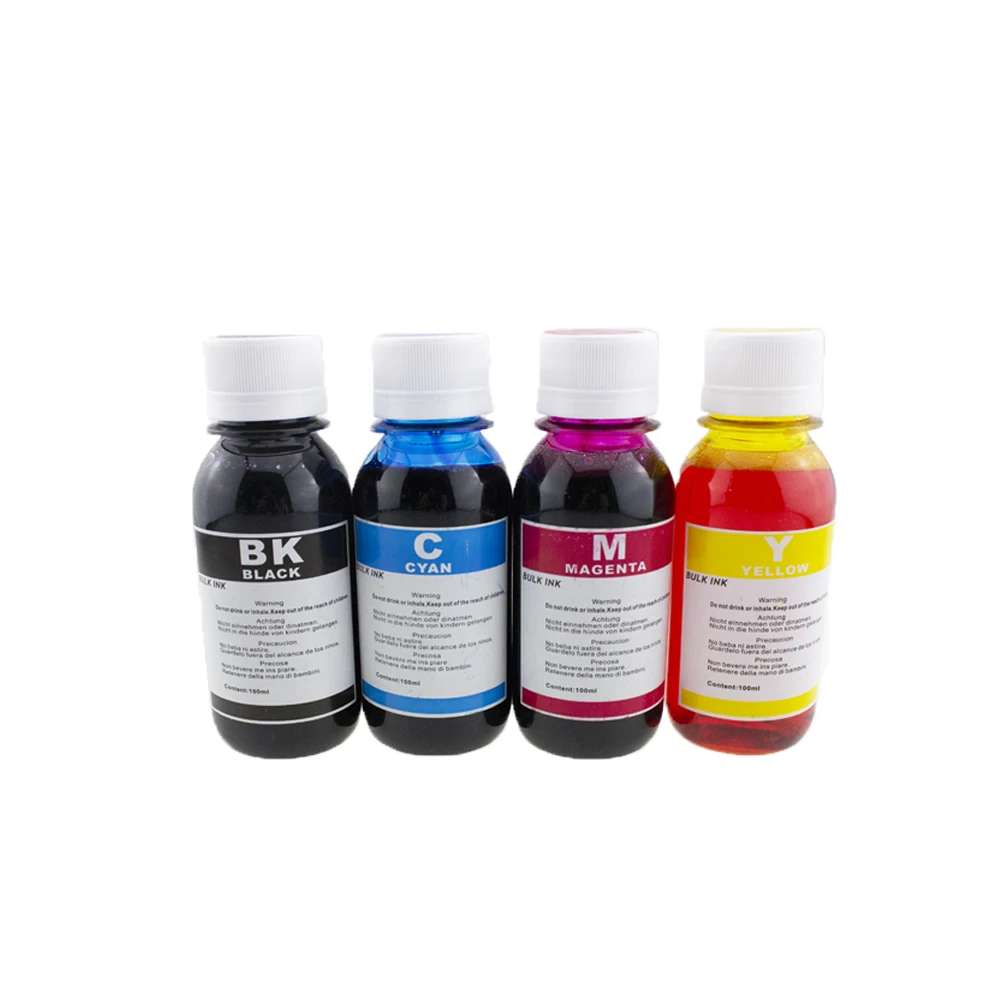 Краска для принтера HP 4 цвета + 100 мл чернила премиум класса все модели 302XL 62XL 63XL 301XL