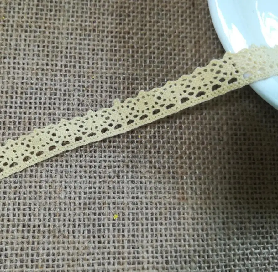 

1M Beige Lace Fabric High Quality Lace Ribbon Trim Trimmings For Sewing Accessories tissu dentelle encajes para costura L-54