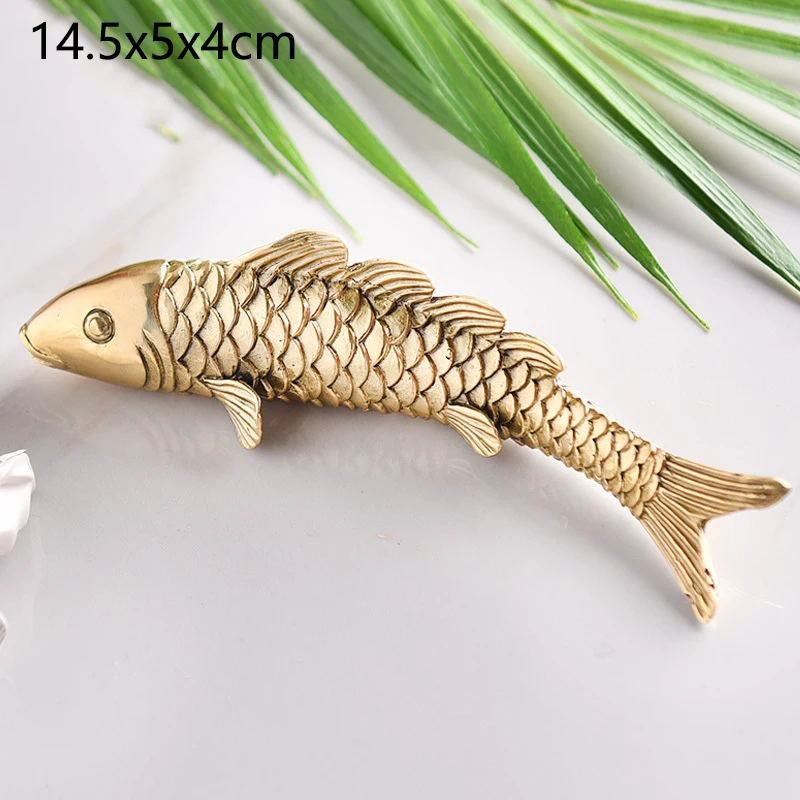 Креативная Медная скульптура кои ремесла Украшение стен медное украшение для