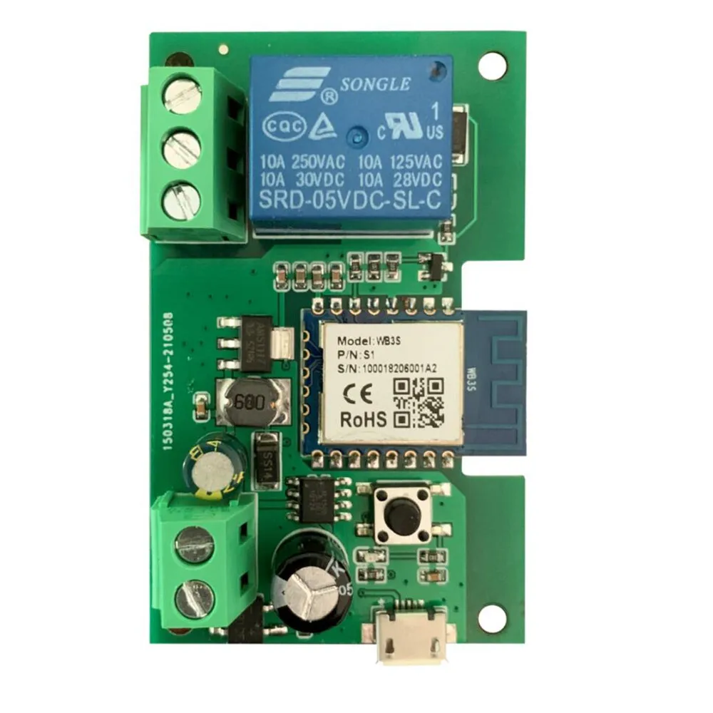 

Ewelink smart DC7V-32V USB 5V 1-channel blocking/jogging wifi 1CH switch is suitable for smart home DIY