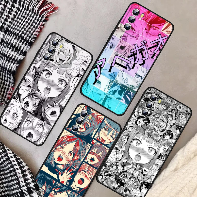 

ahegao manga girl For OPPO Reno 5Z 5K 6 6Z 5 5F 5 4 3 4Z 4SE 4F 10X ZOOM ACE 2F 2 Z A Pro Plus Lite Black Phone Case