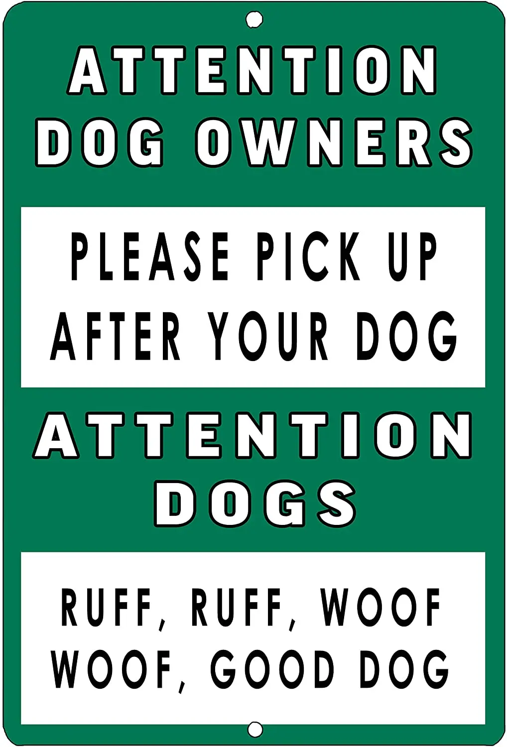 

Yard Dog Metal Tin Sign Attention Dog Owners Please Pick Up After Your Dog