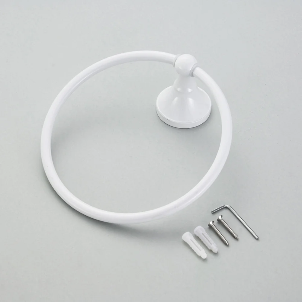 

White Round Towel Ring Bathroom Round Antique Brushed Old Towel Rack Towel Hanging Ring