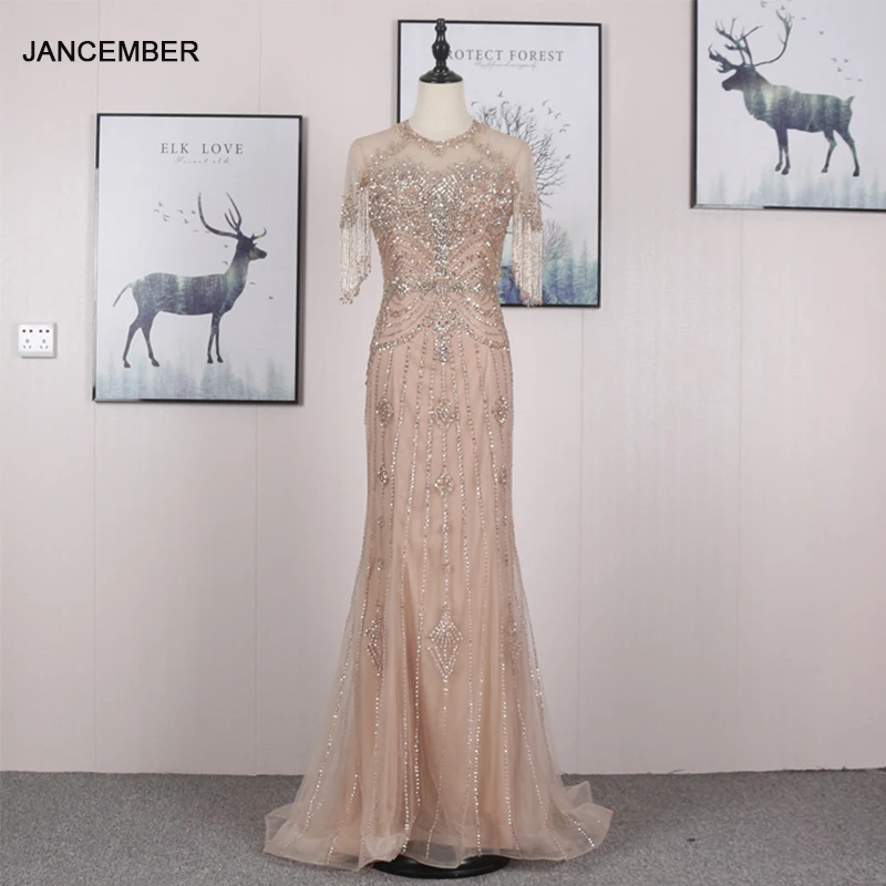 YY286 голубое длинное платье для выпускного вечера Русалка милый короткий рукав