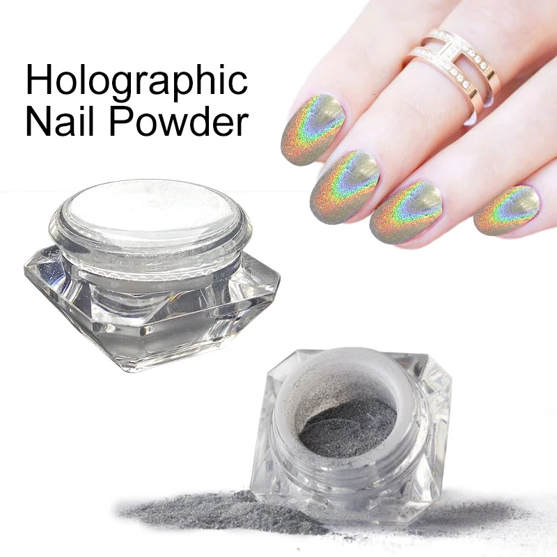 1 г/кор. 3D лазерная пудра с голографическим эффектом сверкающая Радужная