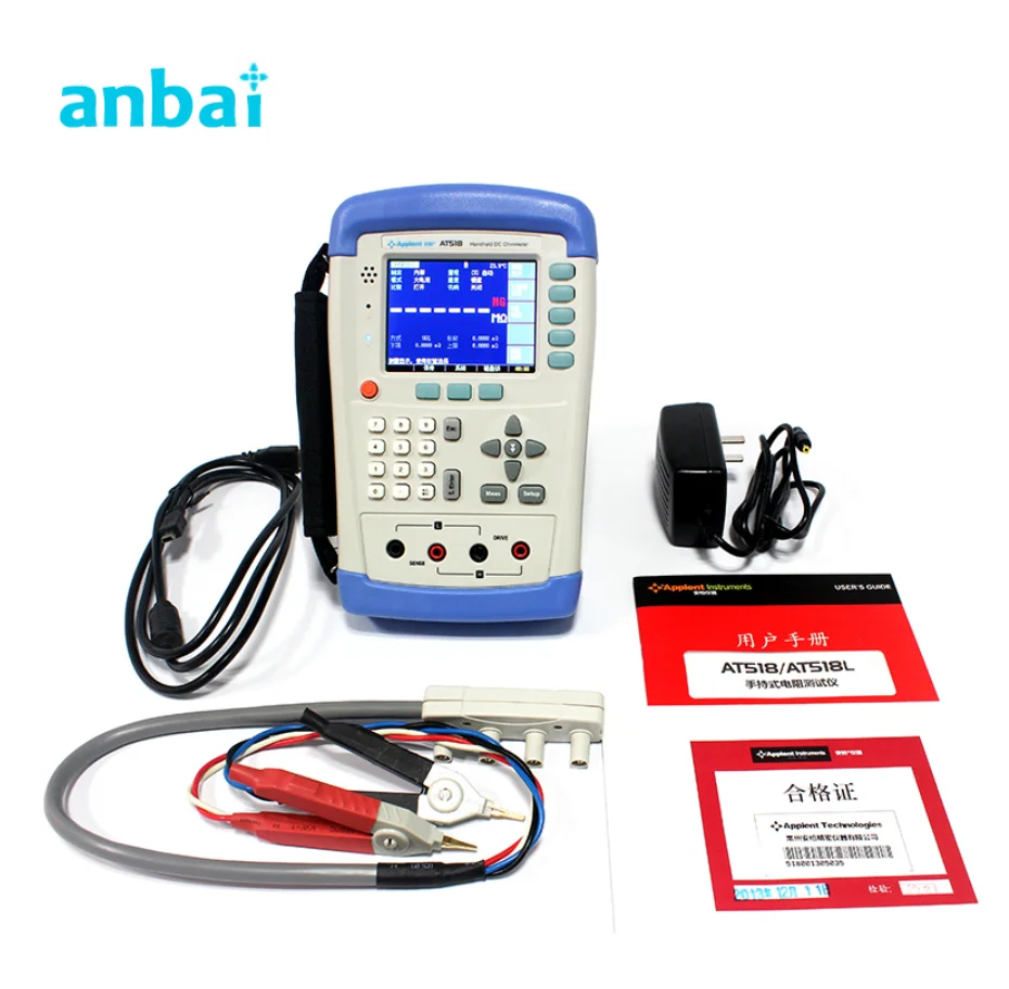 Ручной DC сопротивление МОм метр 4-терминал тестер температуры по Кельвину 10u-200Kohm