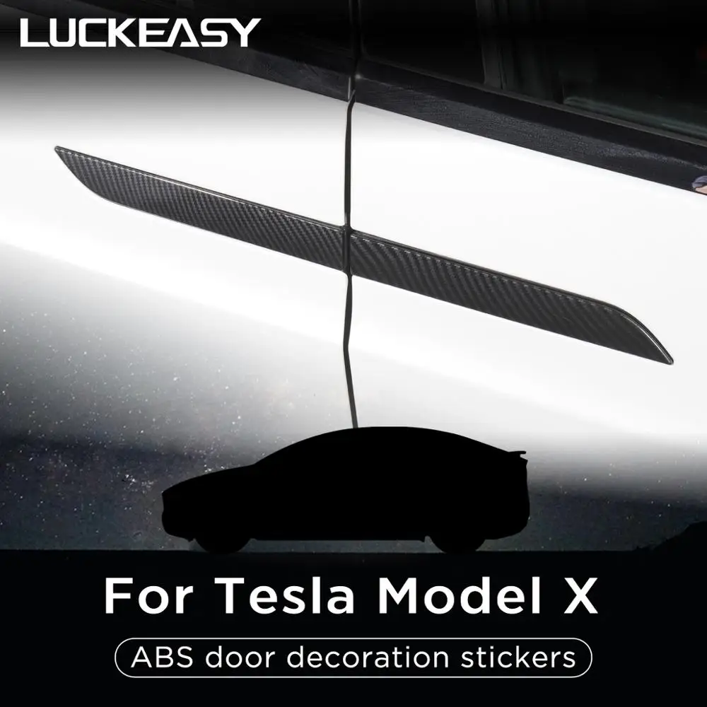 LUCKEASY дверная ручка Накладка для tesla модель X 2016 2021 АБС автомобиль декоративные