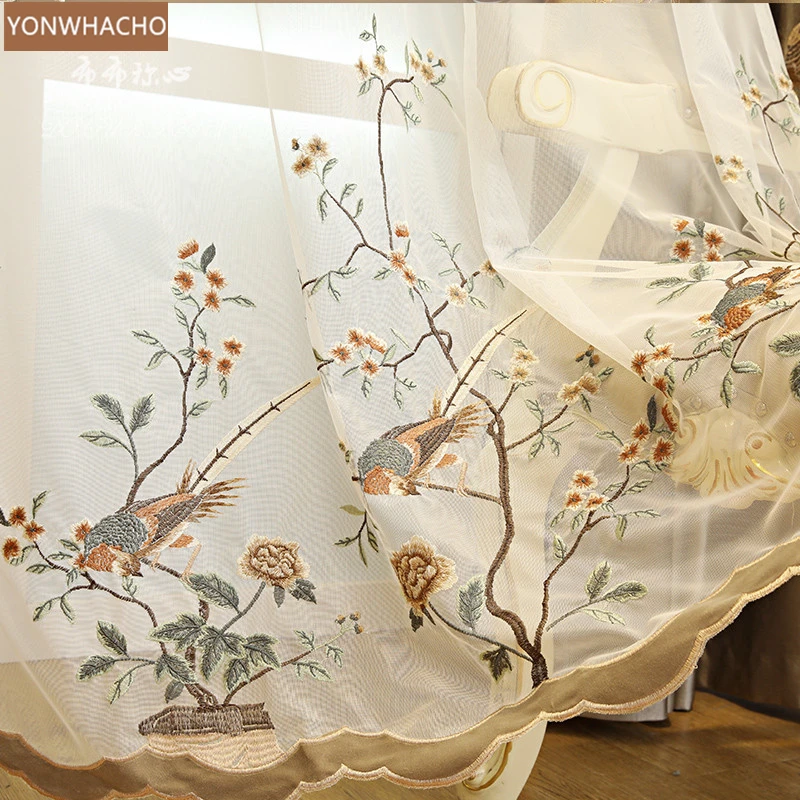 Занавески на заказ роскошные китайские Классические занавески для гостиной