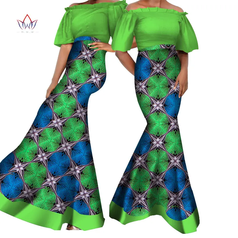 Летняя африканская традиционная одежда для женщин с коротким рукавом базин