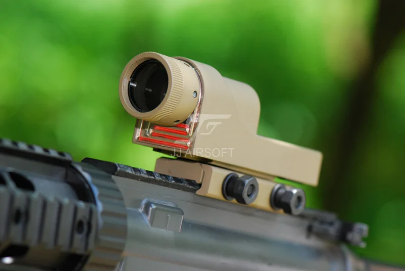 JJ Airsoft 1x24 Reflex Red Dot(черный/коричневый) RX06: Trijicon Reflex треугольник сетка