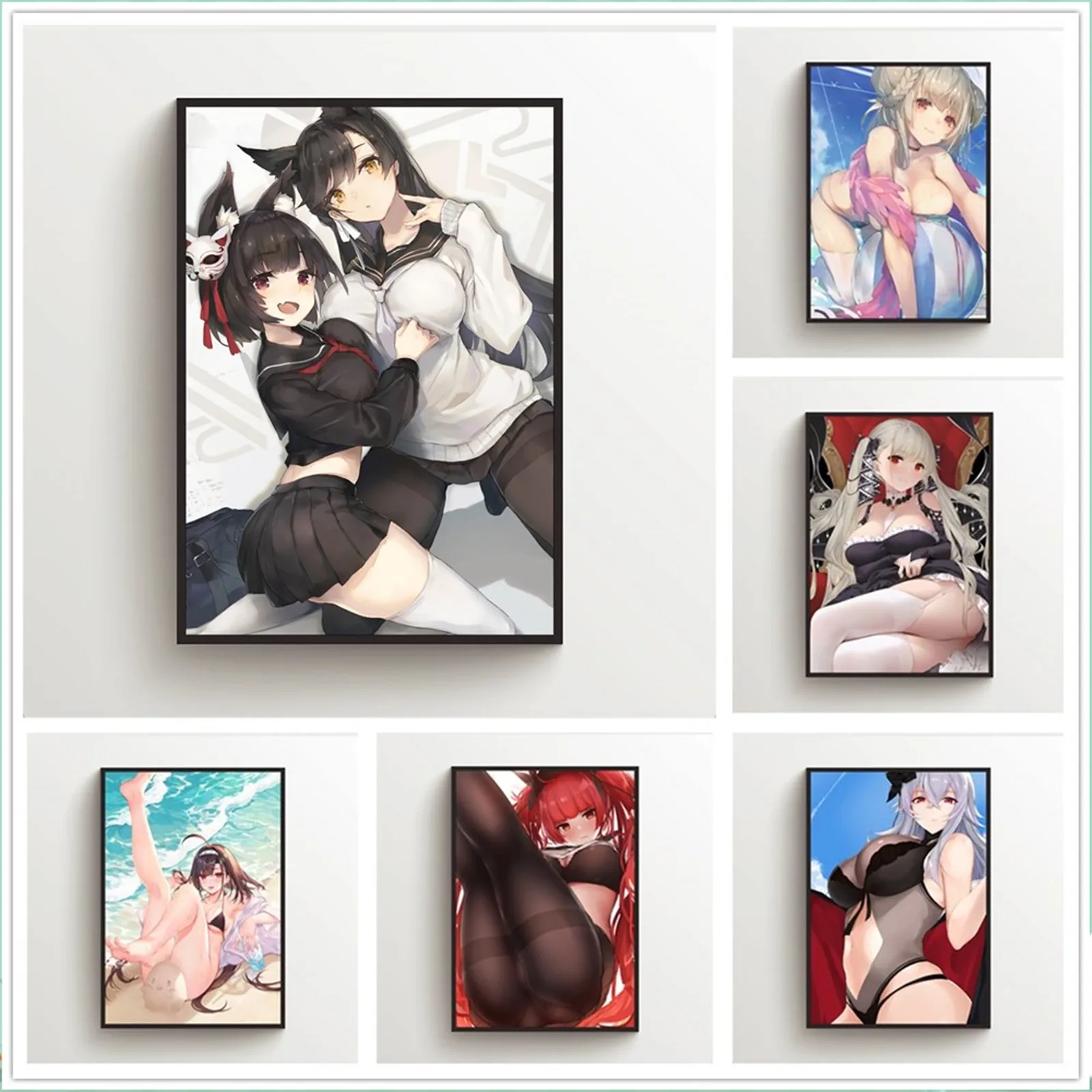 

Azur Lane Eugen Kaga Formidable Anime Polypropylene Poster Picture Bar Shop Door Wall Decor