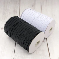 white black elastic bands510yards 35 8 10 12mm polyester elastic cord for clothes garment sewing accessories