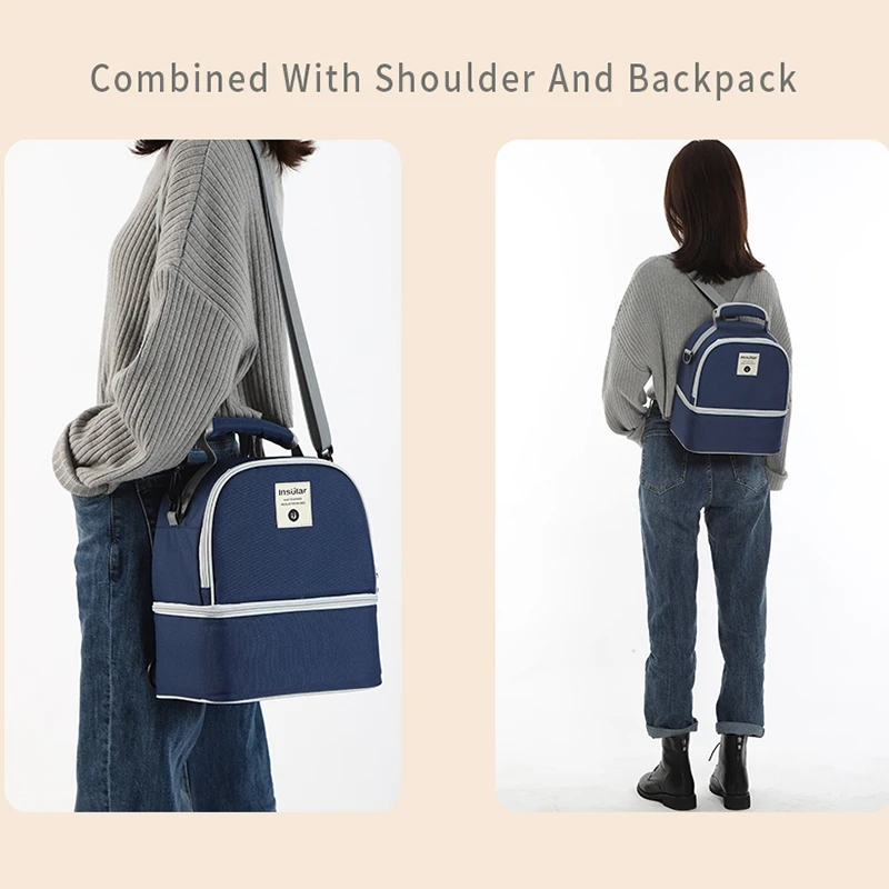 

INSULAR Mummy Diaper Backpack Milk Food Storage Thermal Bag Warmer Drinks Cool Travel Backpack