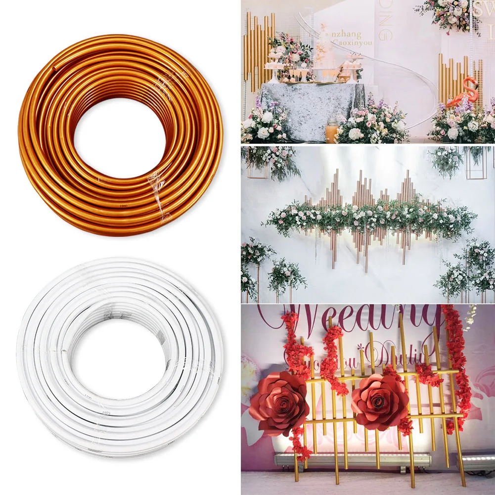 2 м гибкий сценический фон для моделирования с трубкой, полка для свадебной арки, ПВХ, алюминий, устойчивый к ржавчине, вечерние принадлежности, прочное одноцветное изделие, сделай сам