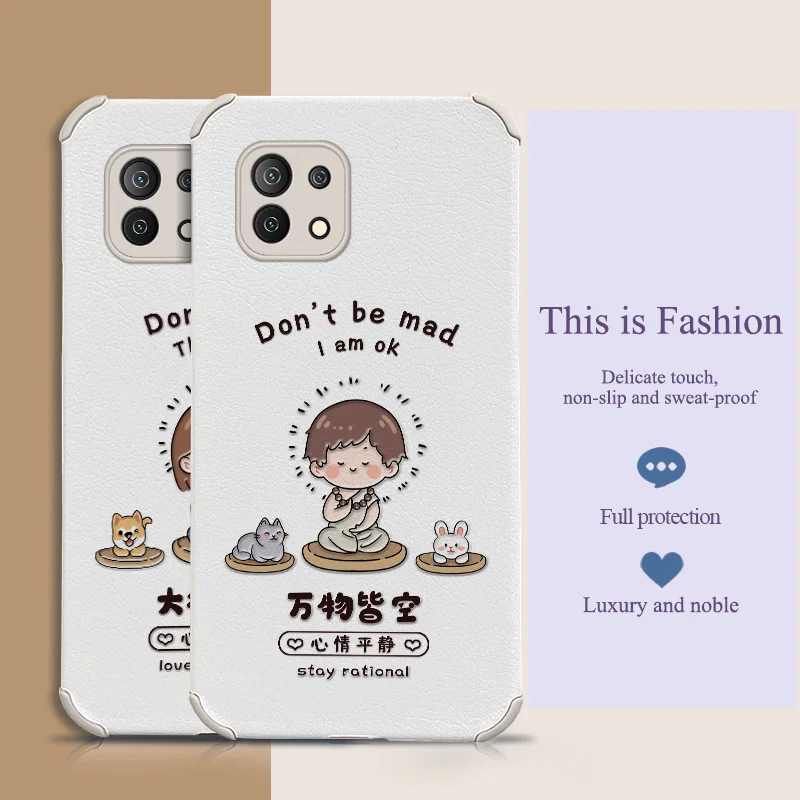 

Sensible Girl Case For Xiaomi Mi 11 11lite 11Ultra 11i 10T 10TPro 10TLite 10 10S lite Pro Poco F2 X2 F3 Pro Lambskin Cover