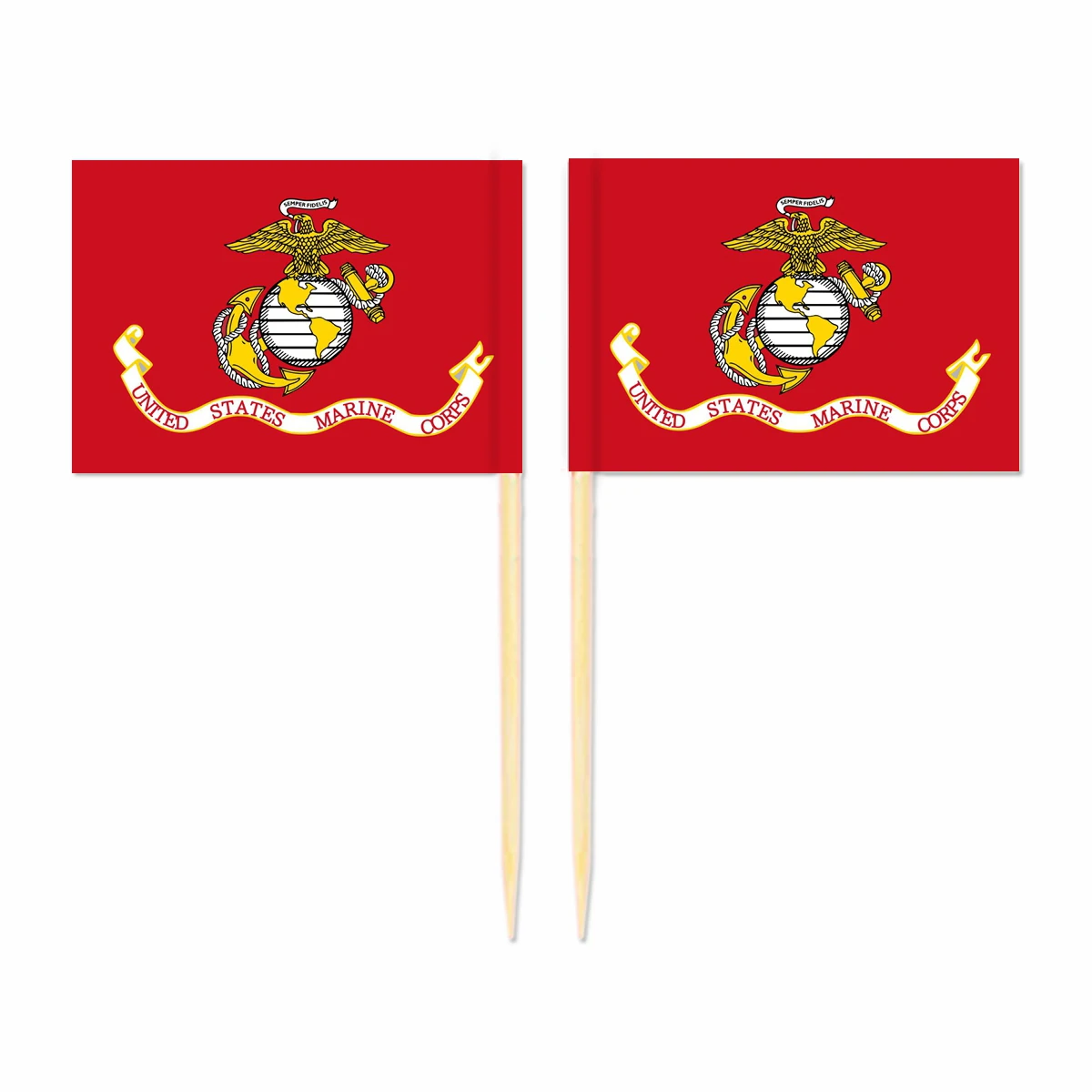 

America Marine Corps Toothpick Flag United States 3.5X2.5CM Cake Topper Party Cupcake Wedding Lovely Baking Dessert Decorations