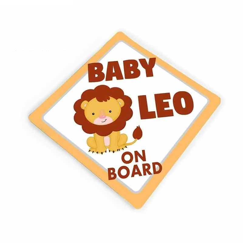 Автомобильная наклейка на доску с милым мультяшным львом 13 см * 12 см|Наклейки
