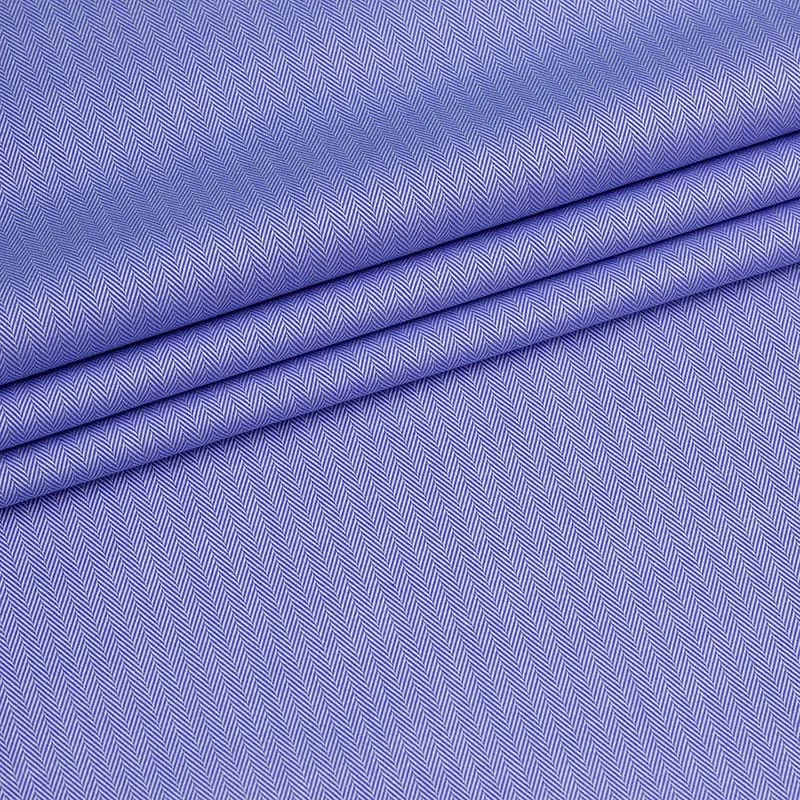 

Herring Bone Pattern Light Blue Yarn Dyed Premium Cotton Dobby Texture Garment Fabric Accessory For Men's Shirt Dress Wholesale