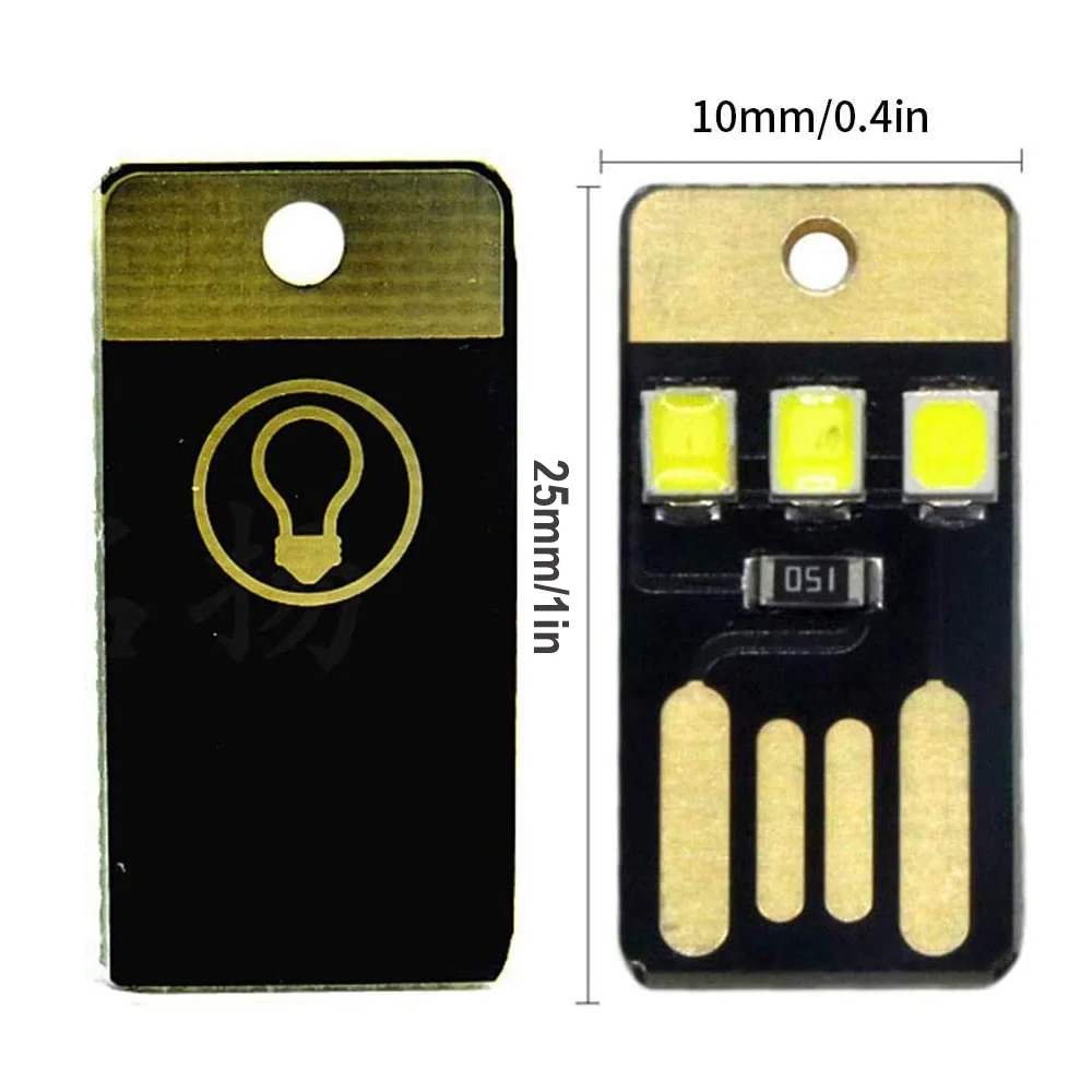 2 шт. светодиодный карманный карты Портативный ночной Светильник USB лампа