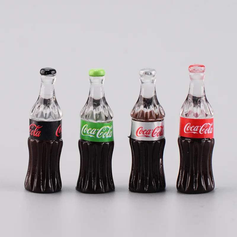 Coco Cola 2 шт пиво кофе XO миниатюры супер мини кофе мороженое пиво DIY статуэтки для террариума Феи сад Миниатюрный Кукольный дом Барби - Цвет: Coco Cola