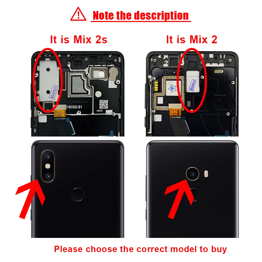 Для Xiaomi Mi Mix 2 2s Mix2 Mix2s 5 99 &quotЖК-дисплей с сенсорным экраном и дигитайзером в сборе