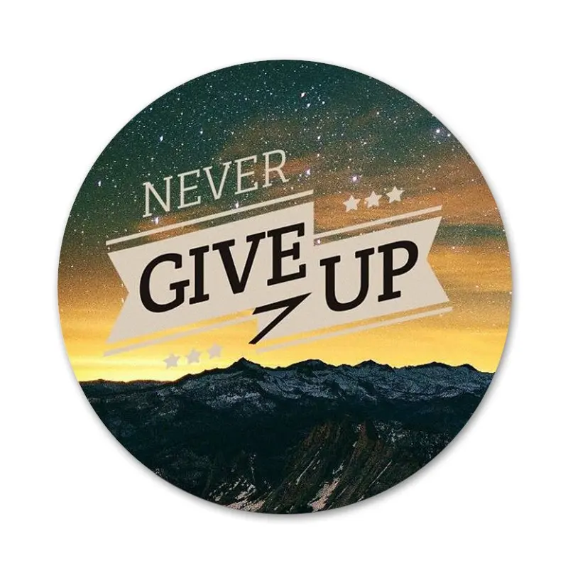 58 мм никогда не сдавайся брошь значок косплея аксессуары для одежды рюкзак
