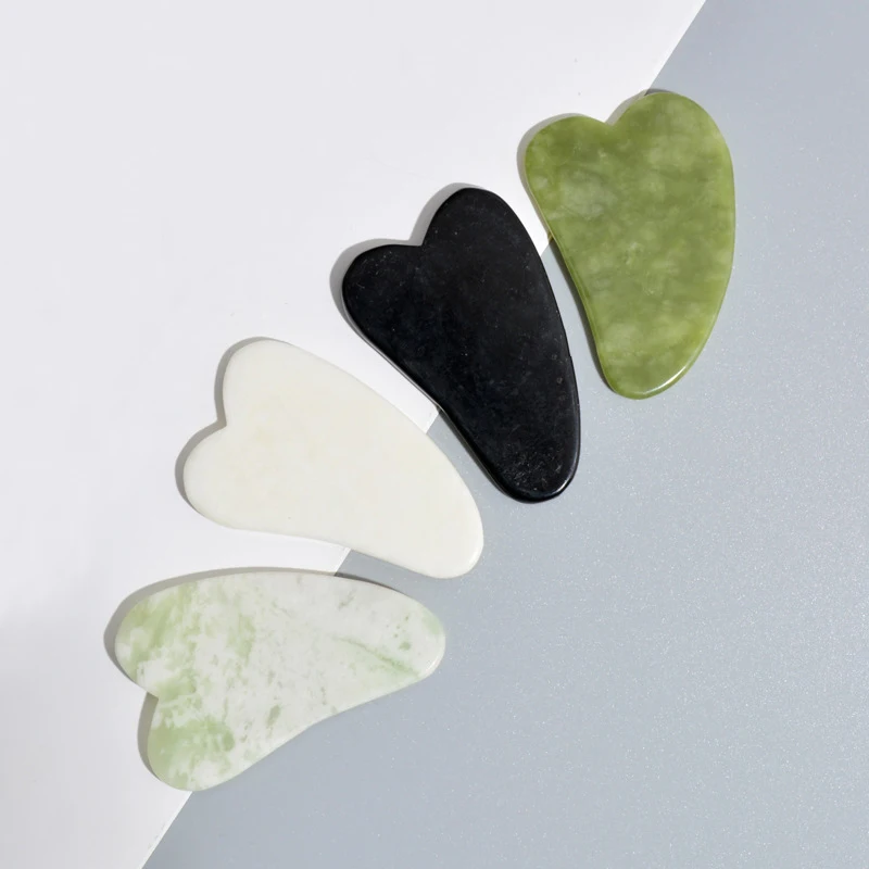

Natural Gua Sha Stone Healing Tool Face Massager For Facial Lifting Remove Wrinkle Cellulite Skin Detox Beauty Care Jade Scraper