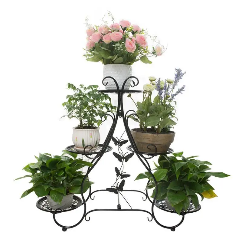 H 3 слойная классическая металлическая подставка для цветов растений держатель