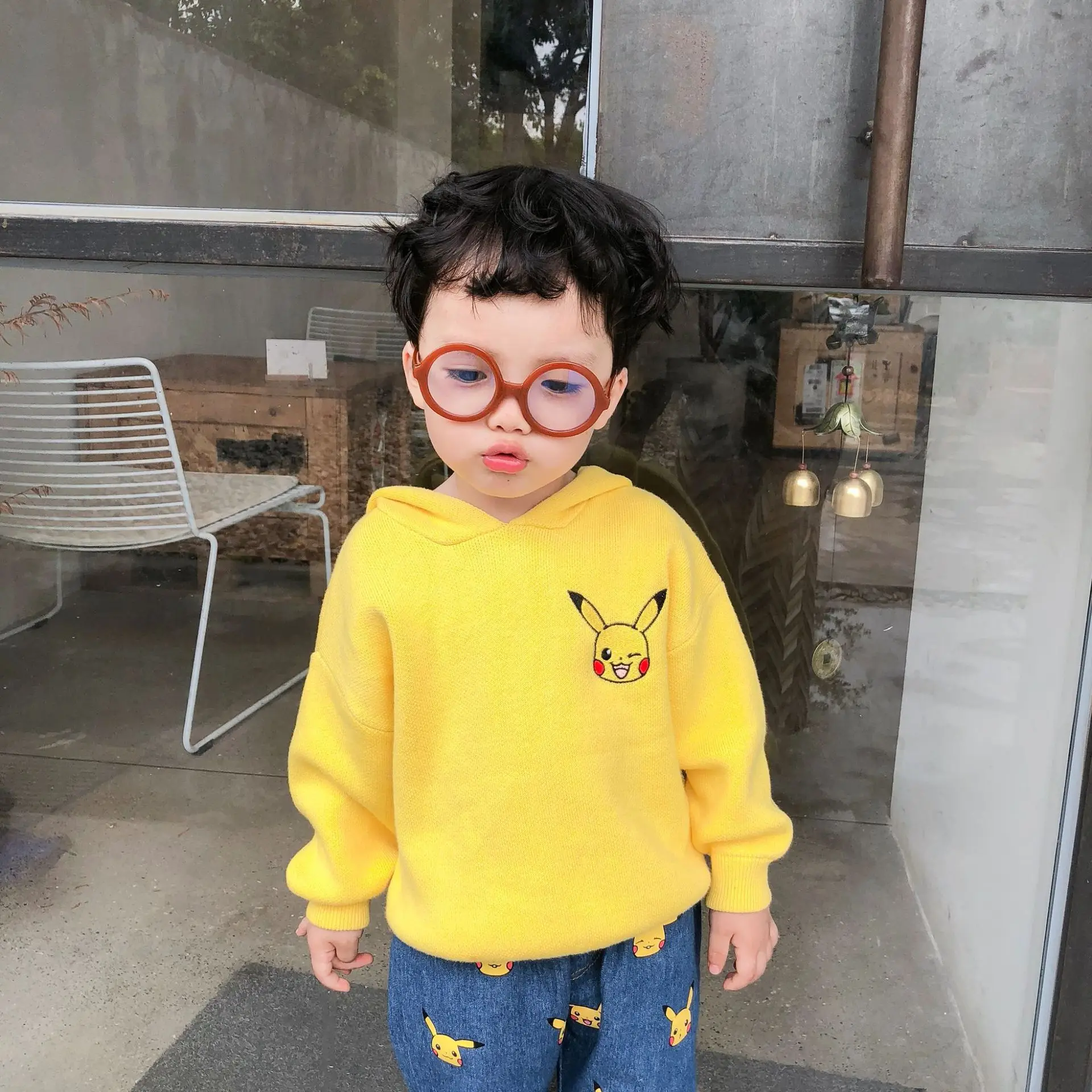 Tonytaobaby Autumn and Winter Clothes New Boys and Girls Children's Wear Children's Hooded Sweater Cartoon Cute