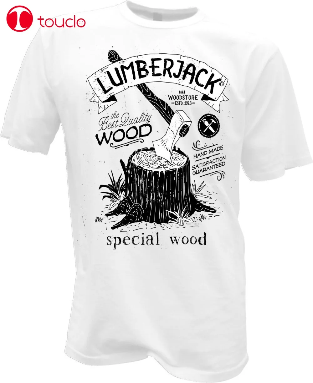 

Summer Casual Man T Shirt Good Qualityt-Shirt Lumberjack Hemd Wald Axt Holz Waldarbeiter Usa T-Shirt Black Shirts For Men