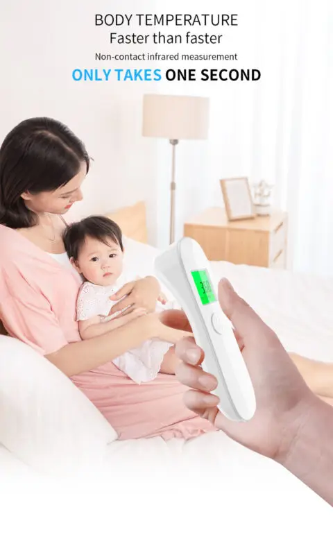 

Baby Infrared Electronic Thermometer Without Battery LCD Digital Non-contact IR Infrared Thermometer Forehead Temperature Meter