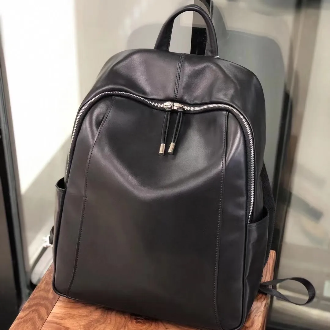 2021 New Style 100% Genuine Leather Backpack in  Calf Leather Casual Youth Large Capacity Handbags High Quality Travel Bags