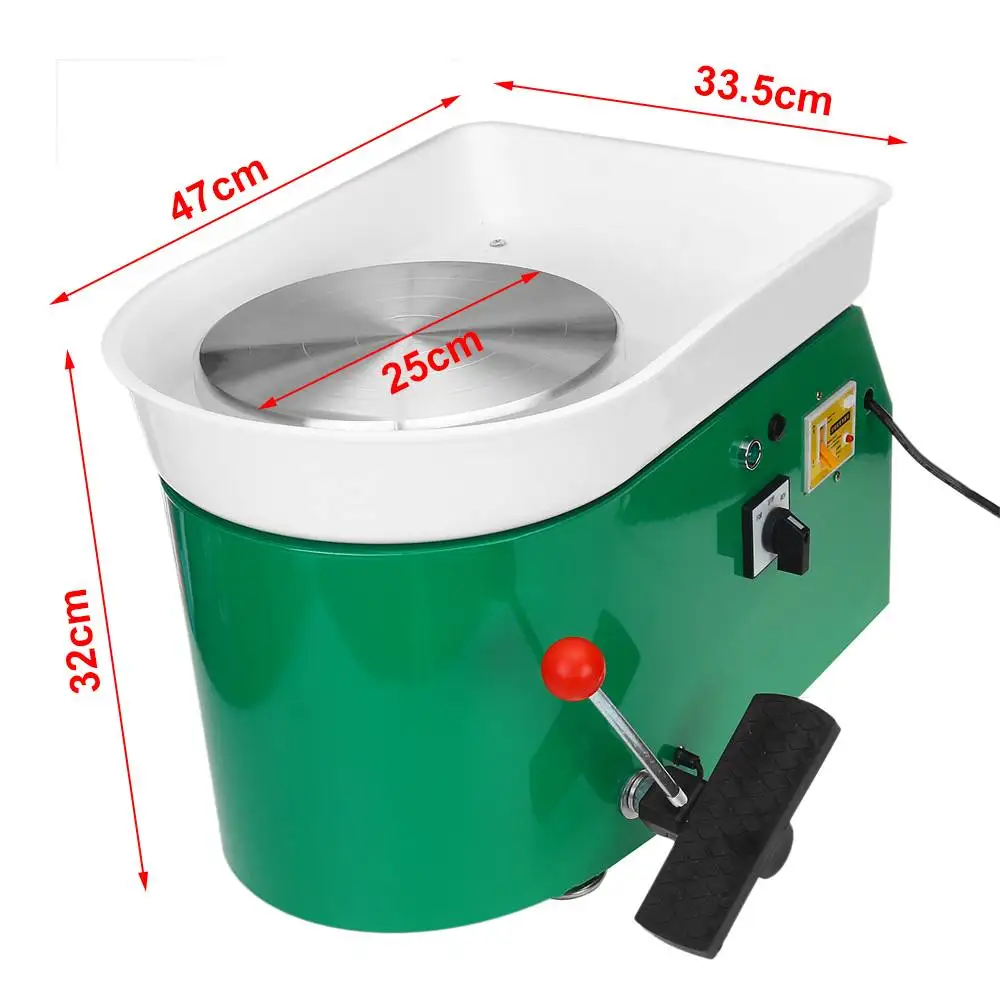 Rueda de cer&aacute;mica el&eacute;ctrica para hacer cer&aacute;mica, m&aacute;quina de pie con Pedal para formar obras de cer&aacute;mica, molde para trabajos de arte, EE. UU., UE, AU, 220V /110V, 600W-4