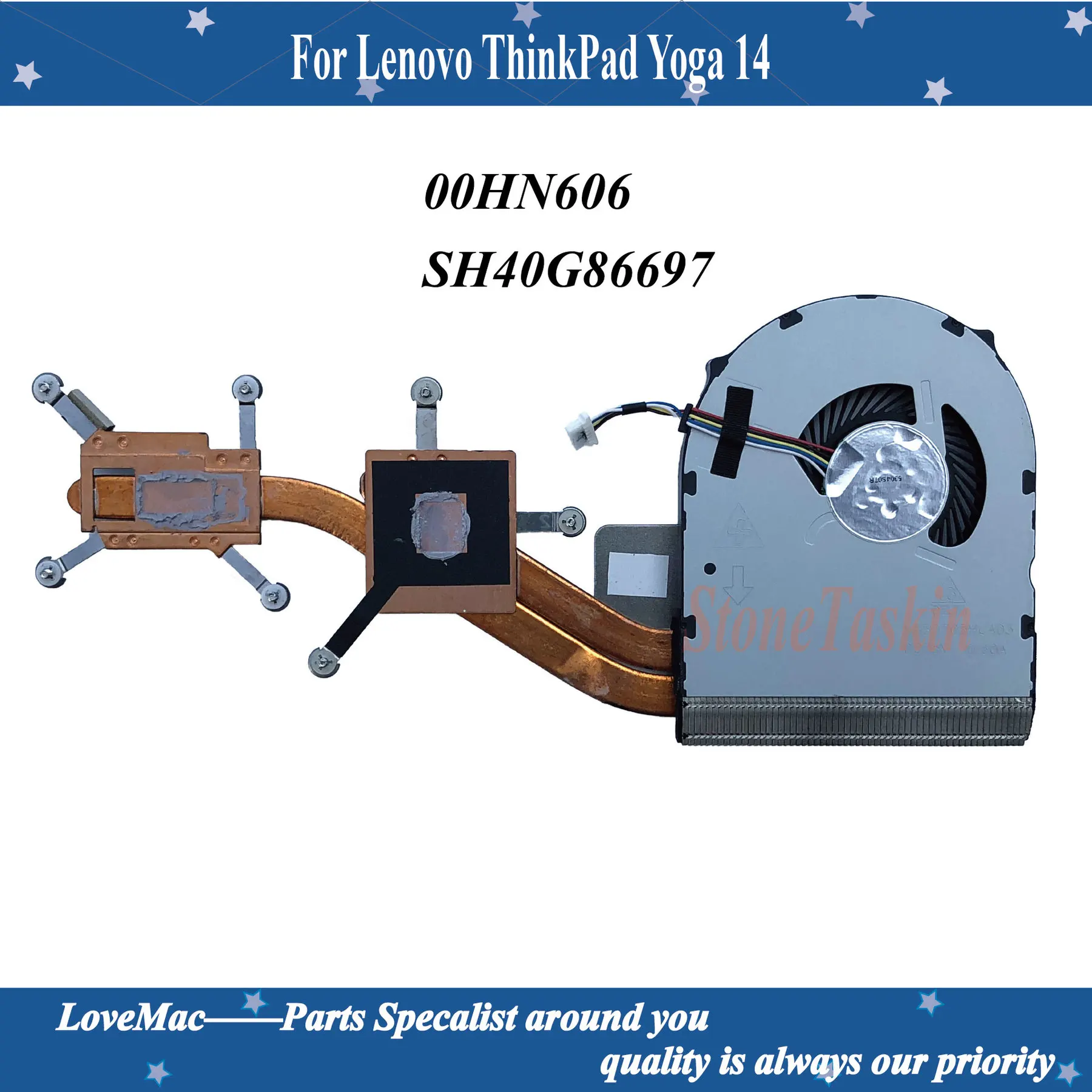 

High quality Laptop CPU Cooling Fan+Heatsink 00HN606 For Lenovo ThinkPad Yoga 14 SH40G86697