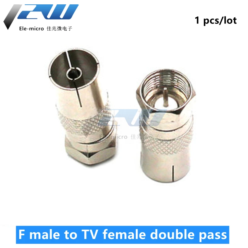 1 шт F TV к IEC PAL DVB-T штекер и гнездо RF коаксиальный адаптер Коннектор тестовый