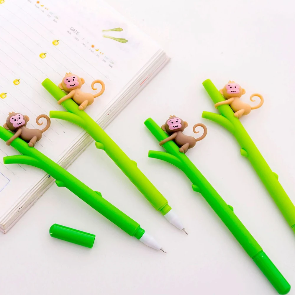 2 шт милый мультфильм Дерево скалолазание обезьяна нейтральная ручка креативный