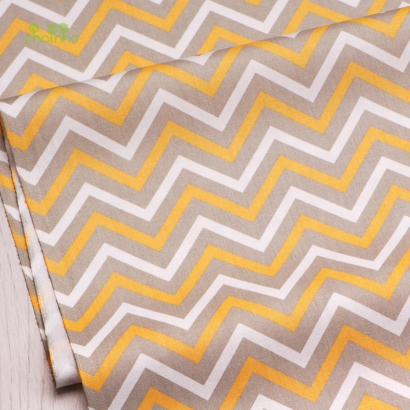 Chainho цветные волны печатная саржевая хлопчатобумажная ткань Лоскутная Одежда