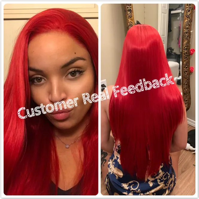 BeautyTown HandTied оранжевый красный 1B белый термостойкие прямые Косплей Знаменитости Девушка Свадебная вечеринка синтетический парик на кружеве