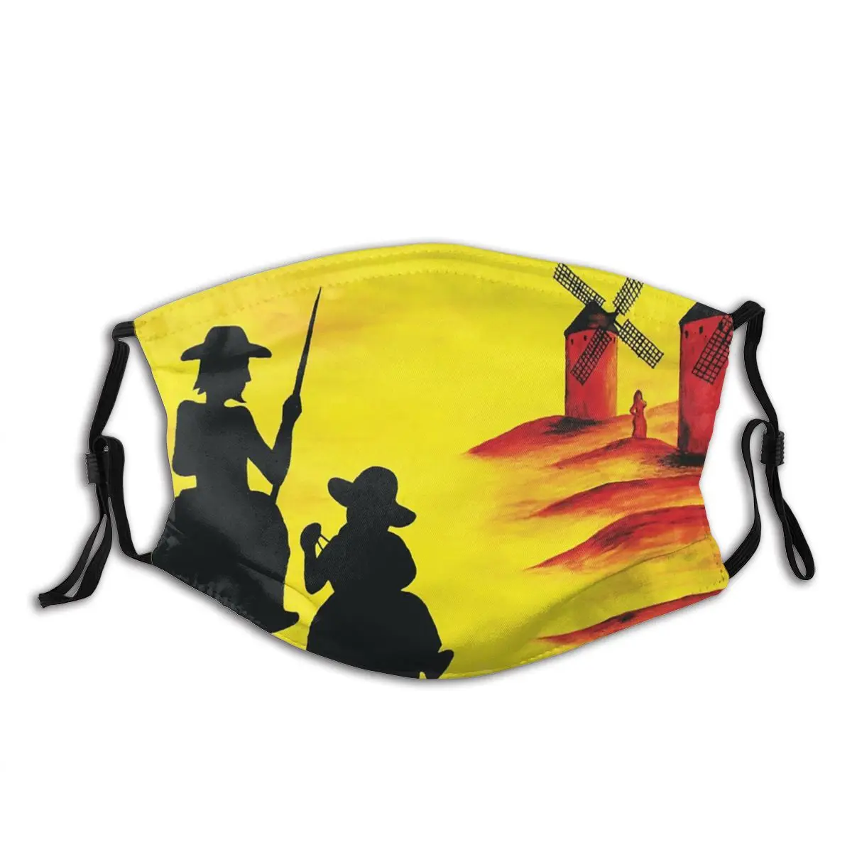 

The Man Of La Mancha Mask Don Quixote Washable Mouth Face Mask Anti Haze Cold Proof with Filters Earloop Protection Cover Muffle