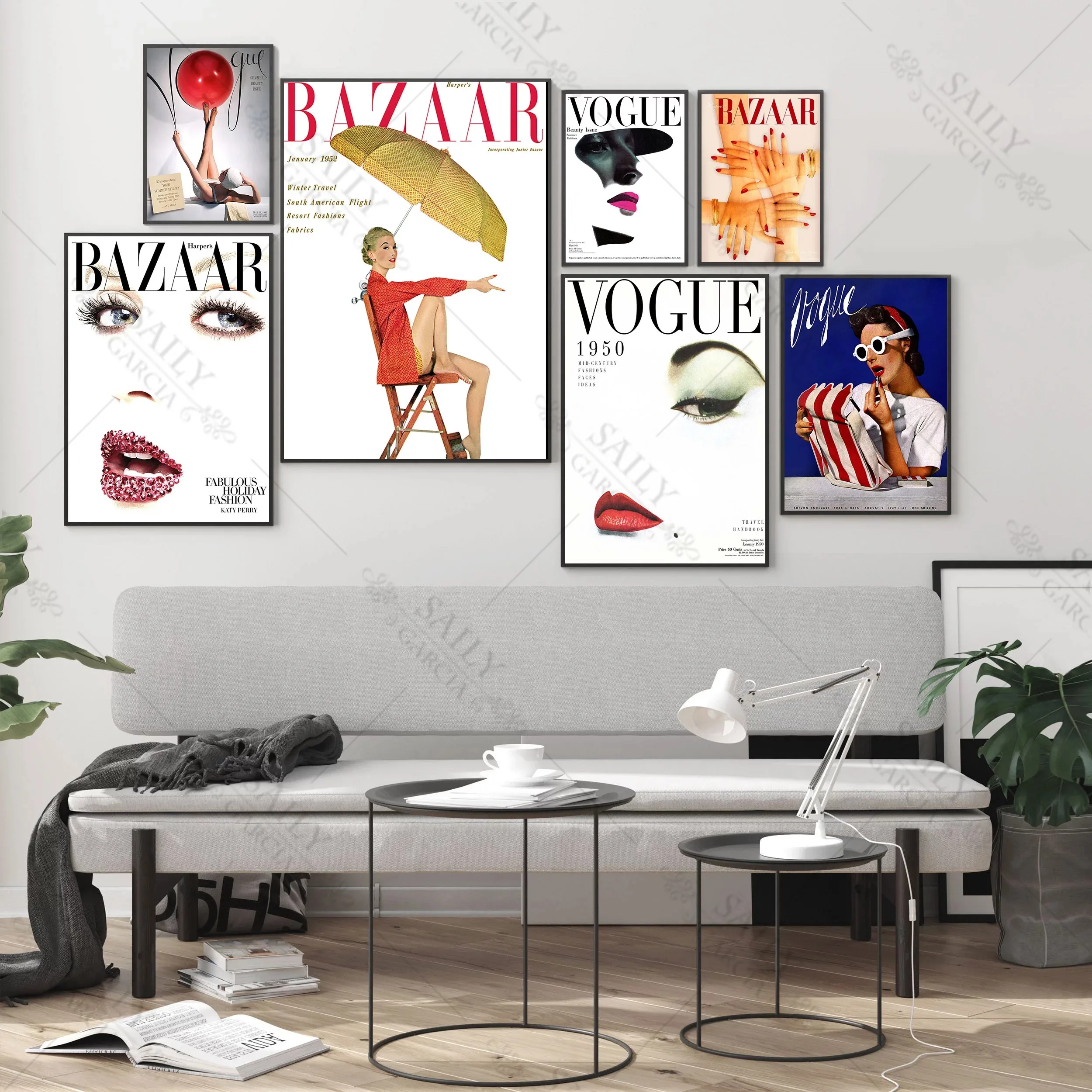 

Модные плакат Скандинавская Картина на холсте в винтажном стиле обложки журнала настенный художественный принт современные настенные кар...